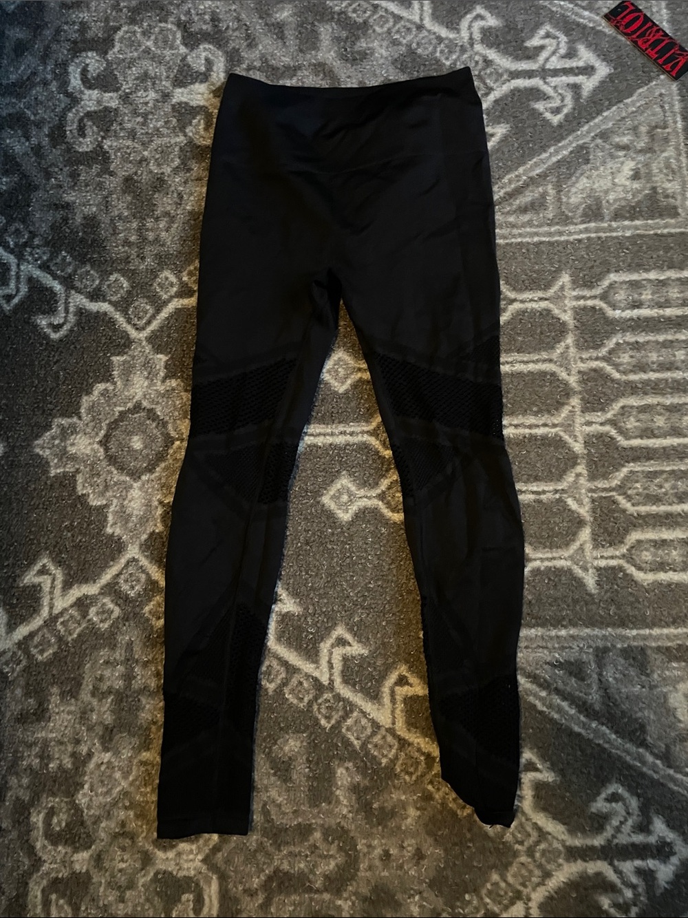 Black High-Waist Mesh Leggings- size XS